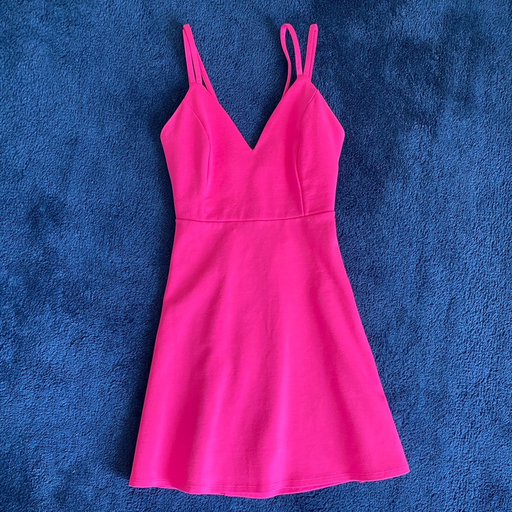 Pink dress with open back